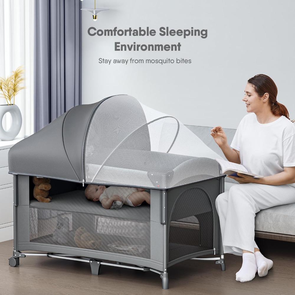 Bassinet Bedside Sleeper - 4 in 1 Baby Bassinet, Pack