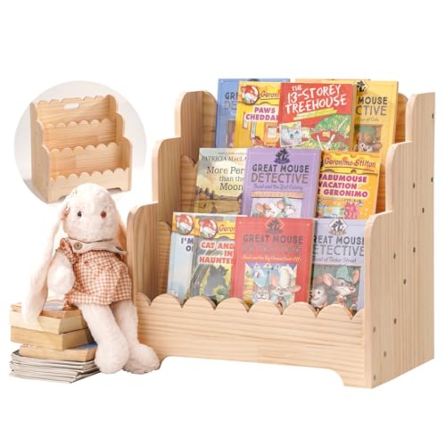 Baby Nursery Books - Bookshelf Storage 3-Tier Book Case for