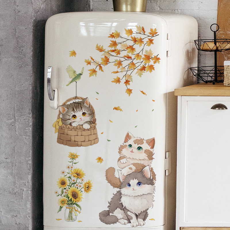 Baby Nursery Ideas Girl - Cute Cat Vinyl Child Wall Stickers