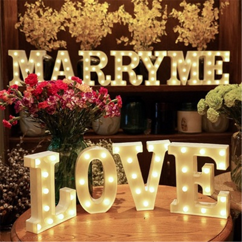 Baby Nursery Lamp - Decorative Letters Alphabet Letter LED Lights