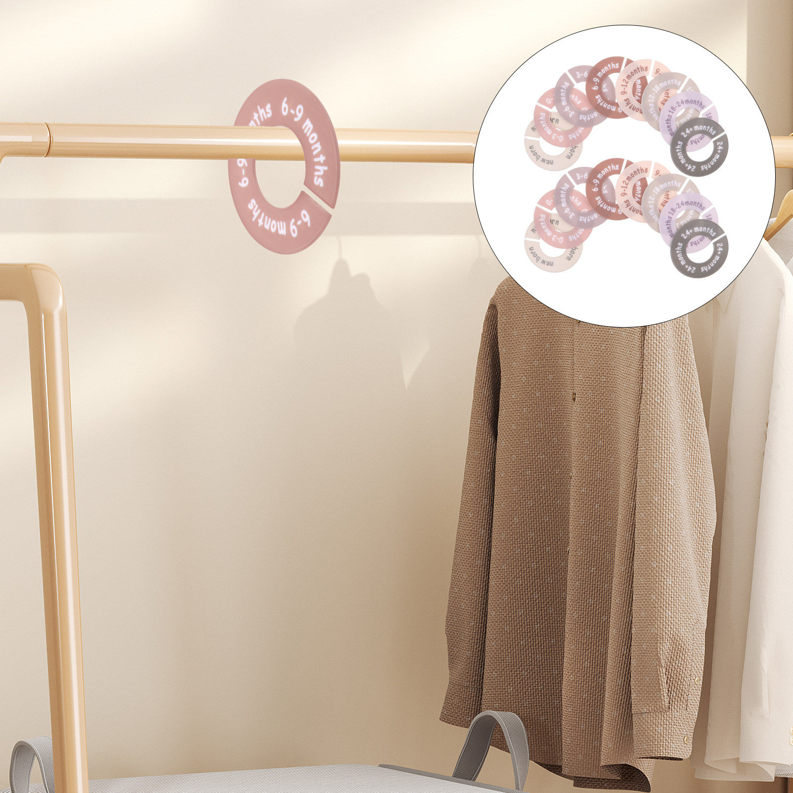 Baby Nursery Wardrobe - 1Set Baby Closet Size Dividers Round