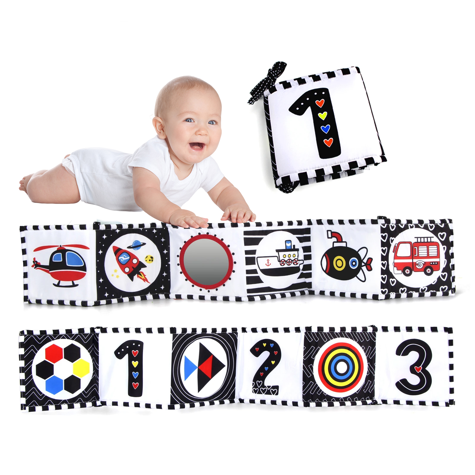 Baby Nursery Books - Baby Bedside Cloth Book 0-12 Months