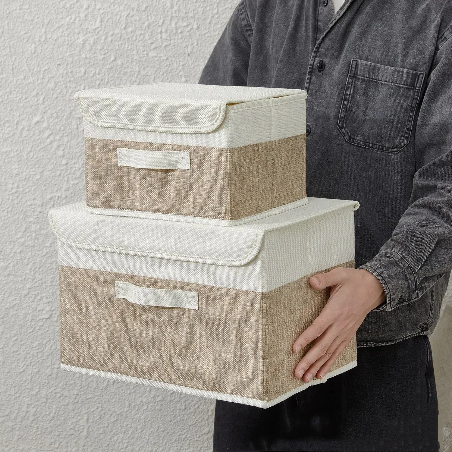 Baby Nursery Wardrobe - Large-capacity Linen Fabric Storage Organizer Foldable