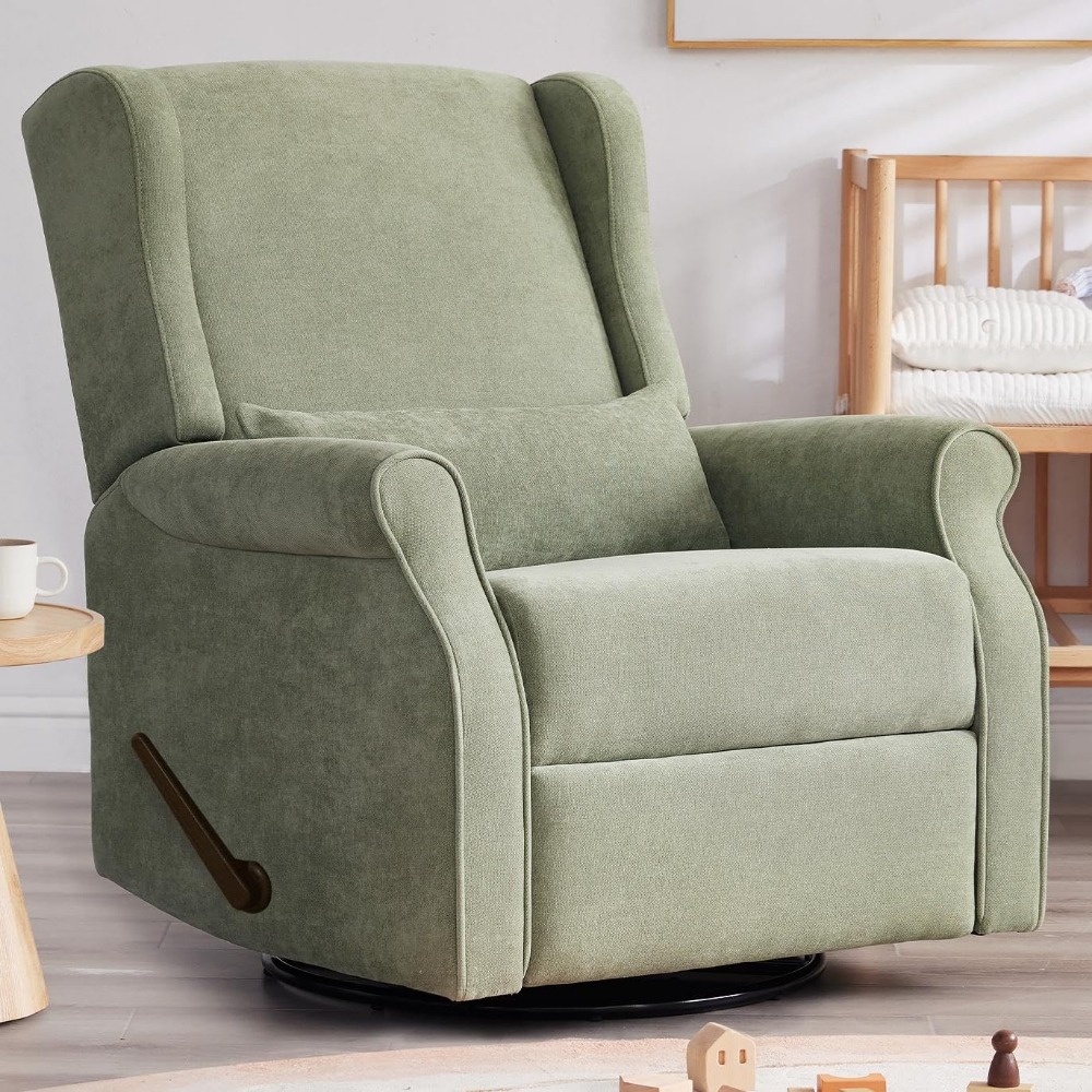 Rocking Chair Nursery - Nursery Swivel Glider Recliner with Footrest