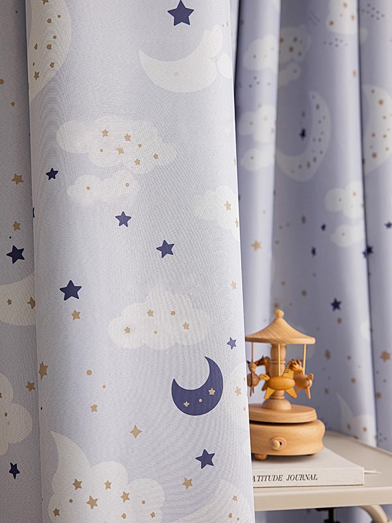 Baby Nursery Blackout Curtains - Stylish Cartoon-Print Blackout Curtains - Thermal