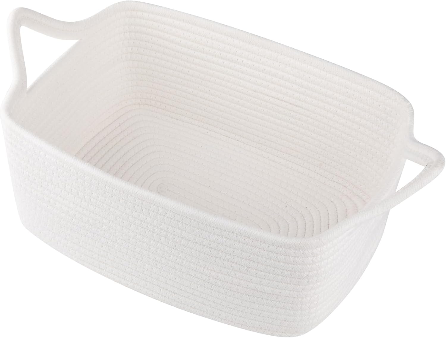 Baby Nursery Handles - Woven Storage Basket with Handles, Cotton