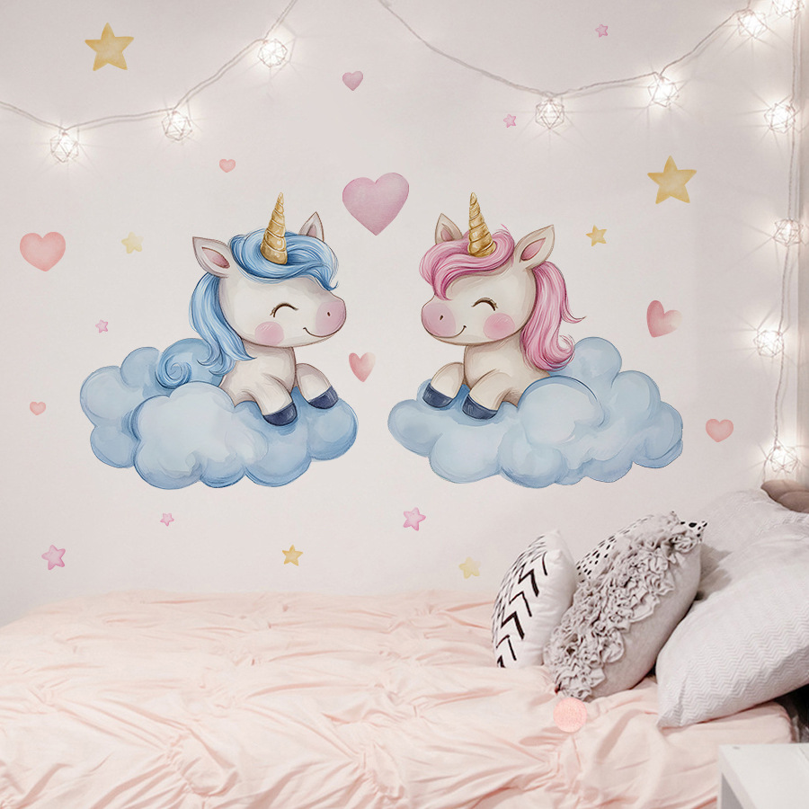 Baby Nursery Ideas Girl - Unicorn Decorative Vinyl Child Wall Stickers