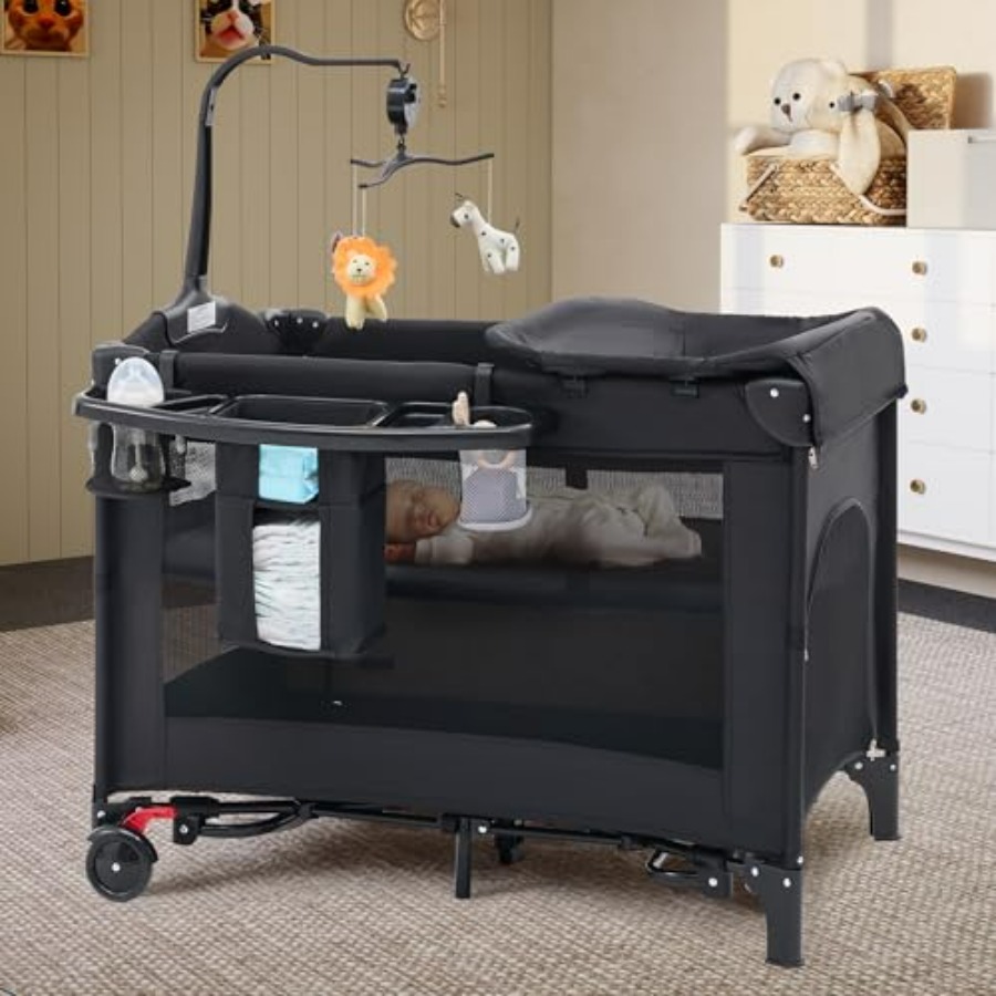 Bassinet Bedside Sleeper - HARPPA 6 in 1 Portable Baby