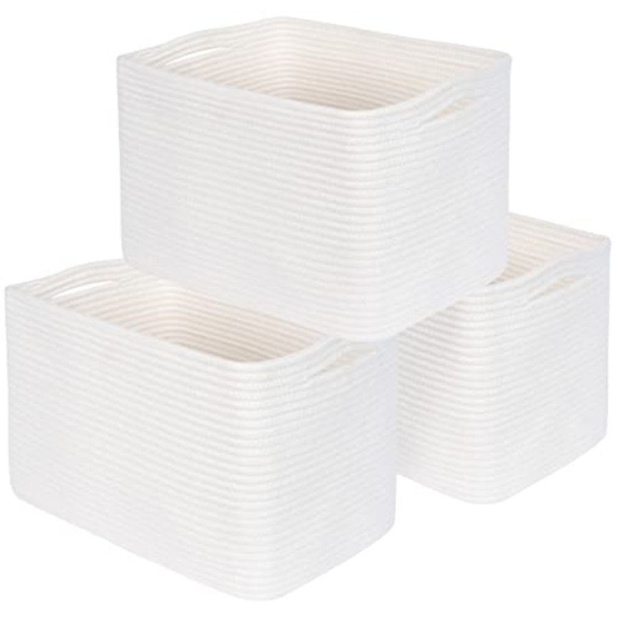 Baby Nursery Books - 3-Pack Storage Baskets for Shelves Playroom