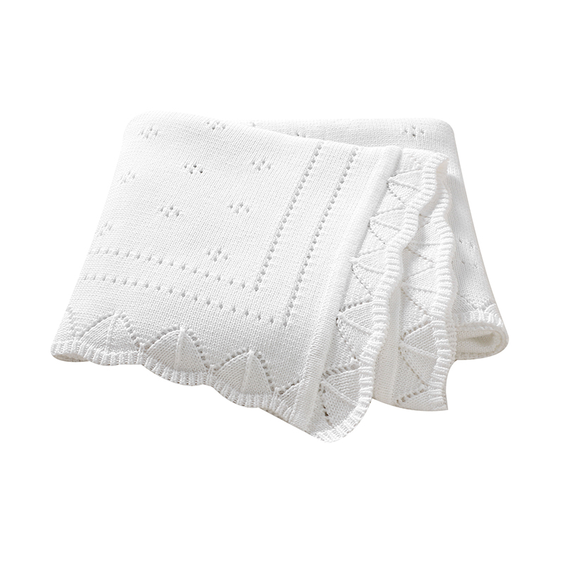 Baby Girl Nursery Quilt - 100*80cm Baby Blankets Cotton Knitted Newborn