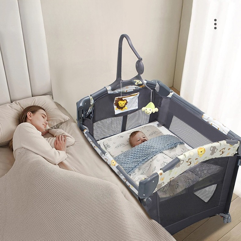 Bassinet Bedside Sleeper - 4-in-1 Pack and Play Baby Bedside