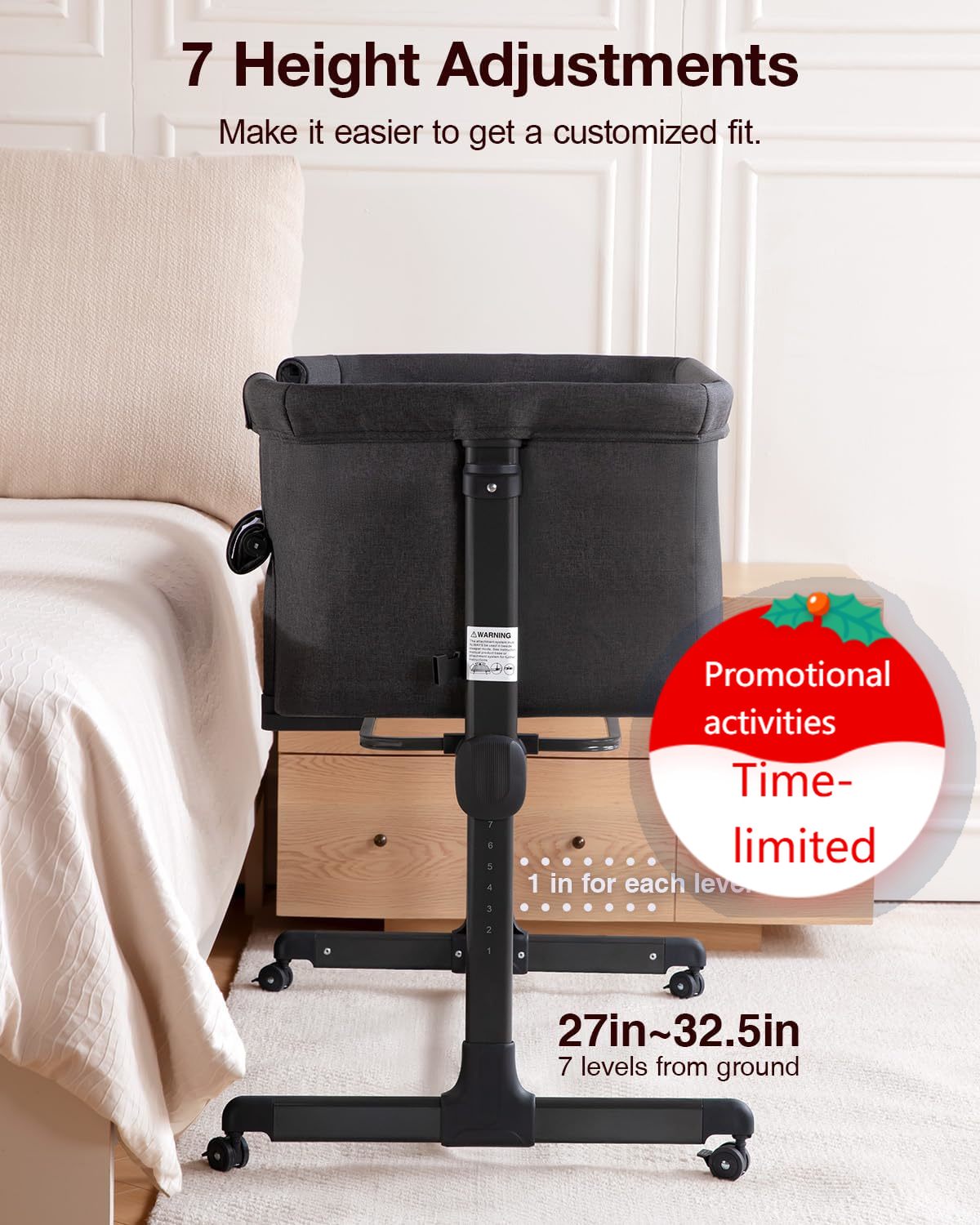 Bassinet Bedside Sleeper - Baby Bassinet, 3 in 1 Bassinets