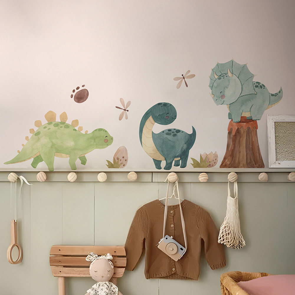 Baby Nursery Labels - Dinosaur Wall Decals, Dino Alphabet Wall