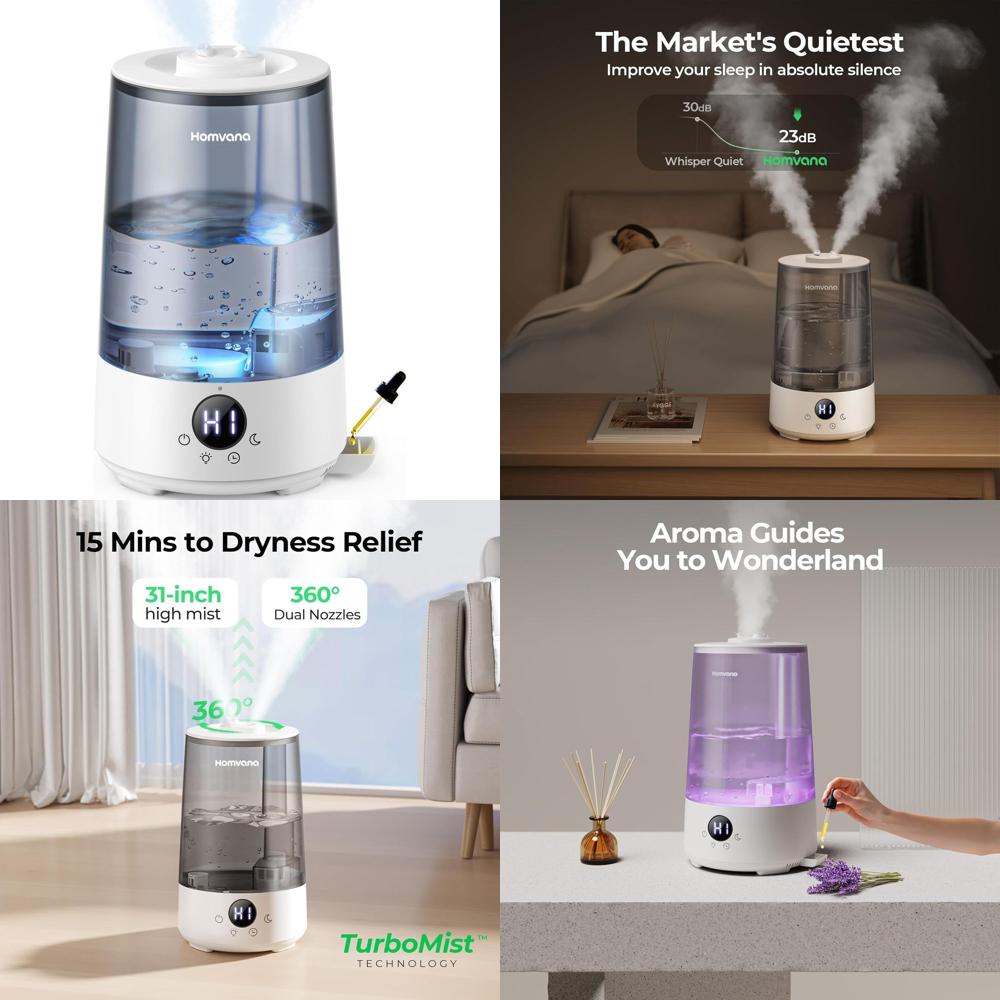 Humidifier Nursery Quiet - Ultra-Quiet 3.6L Top-Fill Cool Mist Humidifier