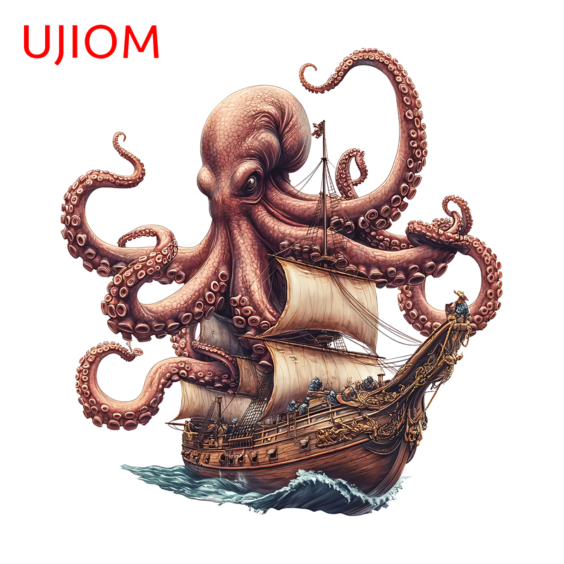 Baby Nursery Panelling - UJIOM Cool Octopus With Ship Wall