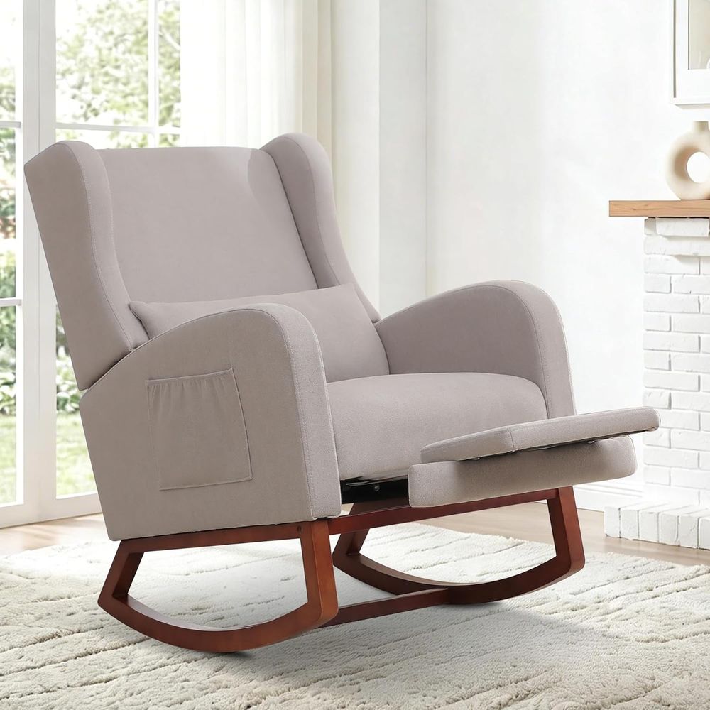 Rocking Chair Nursery - Light Grey Nursery Rocking Chair with
