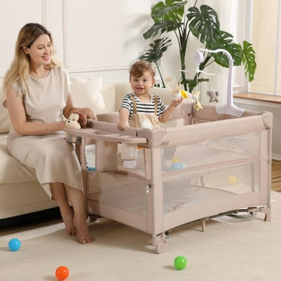 Bassinet Bedside Sleeper - 5 in 1 Pack and Play