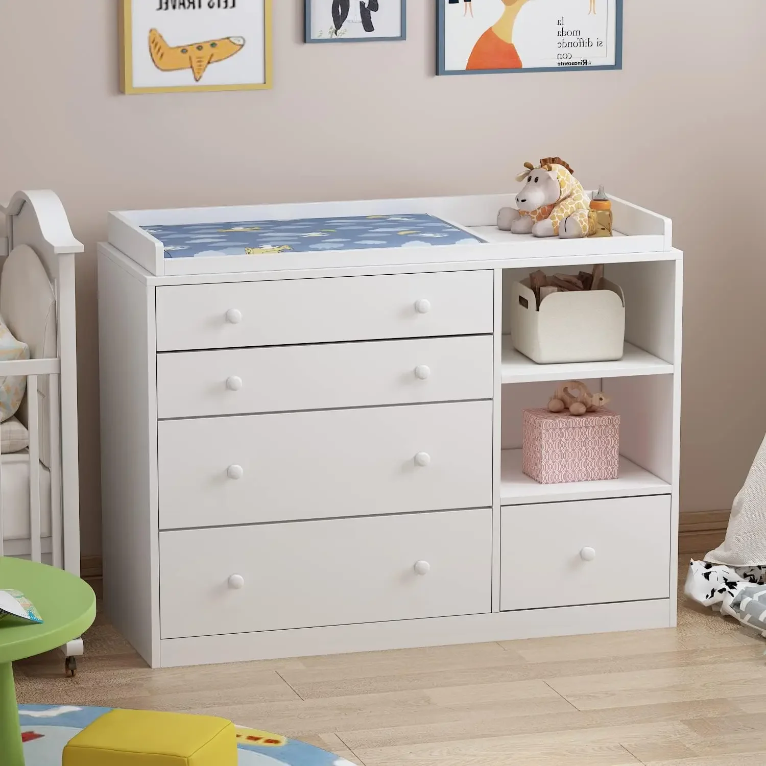 Baby Nursery Chest Of Drawers - BestsellerNursery Baby Dresser, White Bedroom Dresser