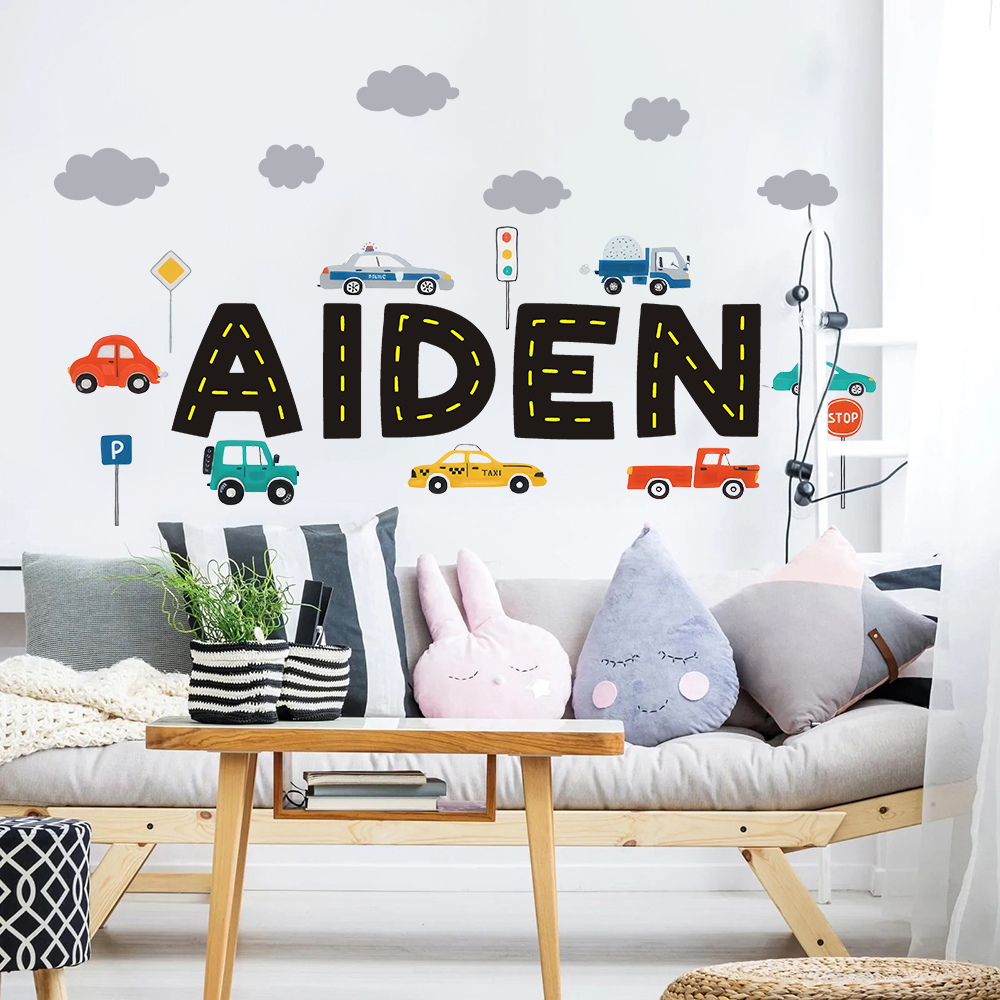 Custom Name Construction Vehic - Baby Nursery Panelling recension och pris
