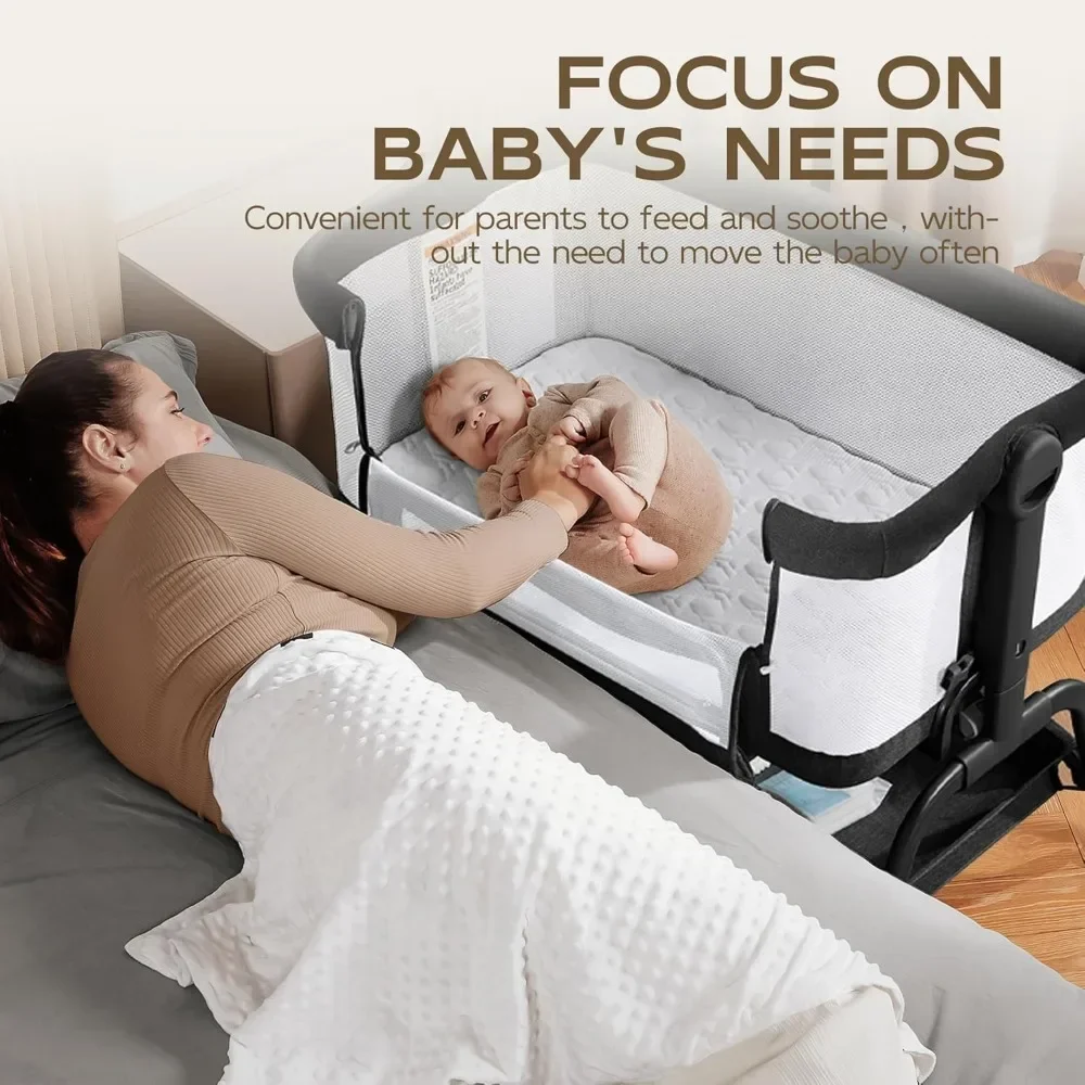 Hot salesBaby Bassinet, 3 in 1 - Bassinet Bedside Sleeper recension och pris