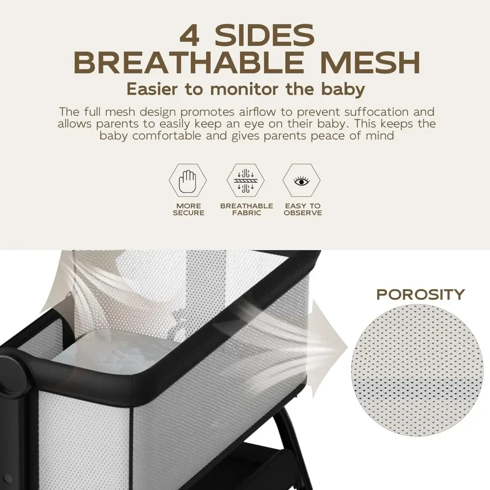Hot salesBaby Bassinet, 3 in 1 - Bassinet Bedside Sleeper recension och pris