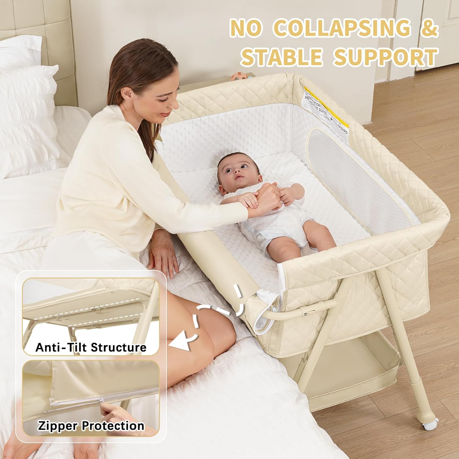 Baby Crib for Newborn, Baby Ba - Bassinet Bedside Sleeper recension och pris