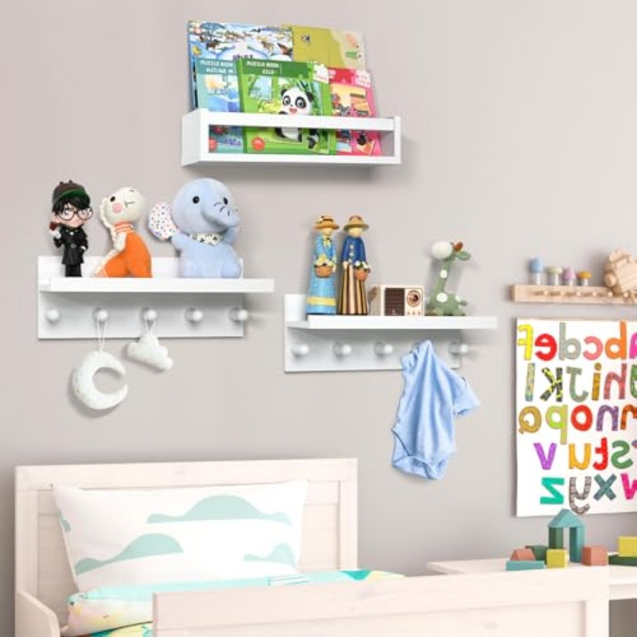 Set of Four Floating Book Shel - Baby Nursery Books recension och pris