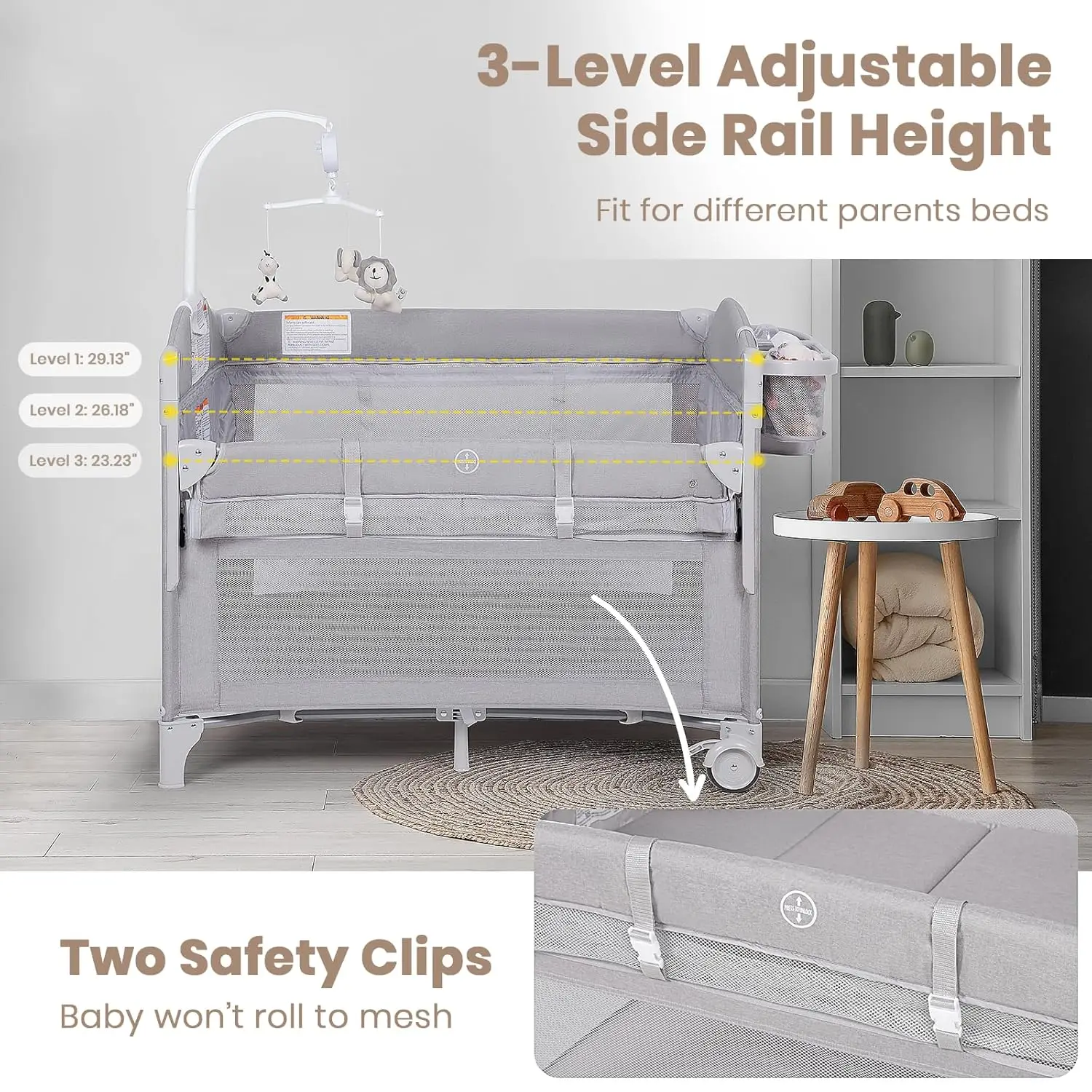 Baby Bassinets Bedside Sleeper - Bassinet Bedside Sleeper recension och pris