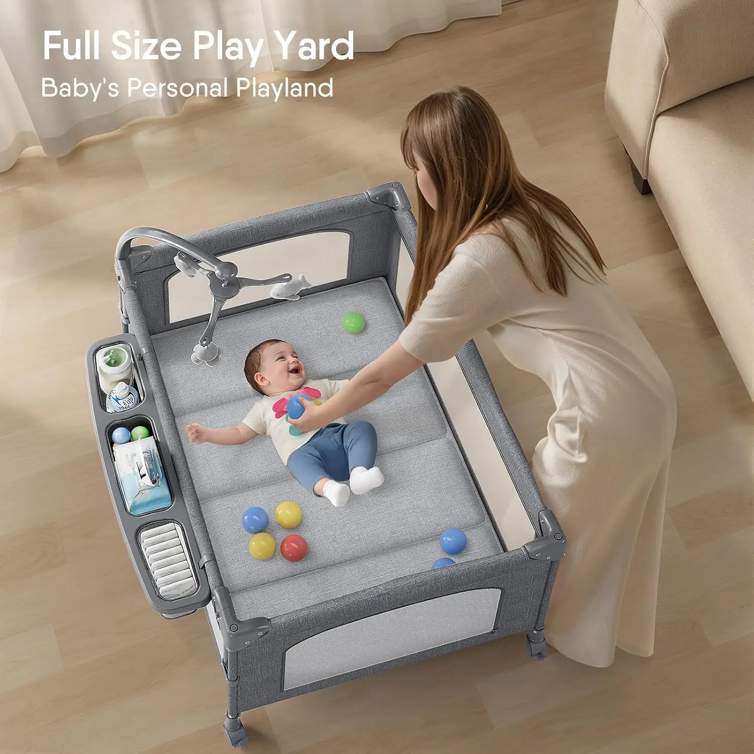4 in 1 Baby Bassinet, Pack and - Bassinet Bedside Sleeper recension och pris