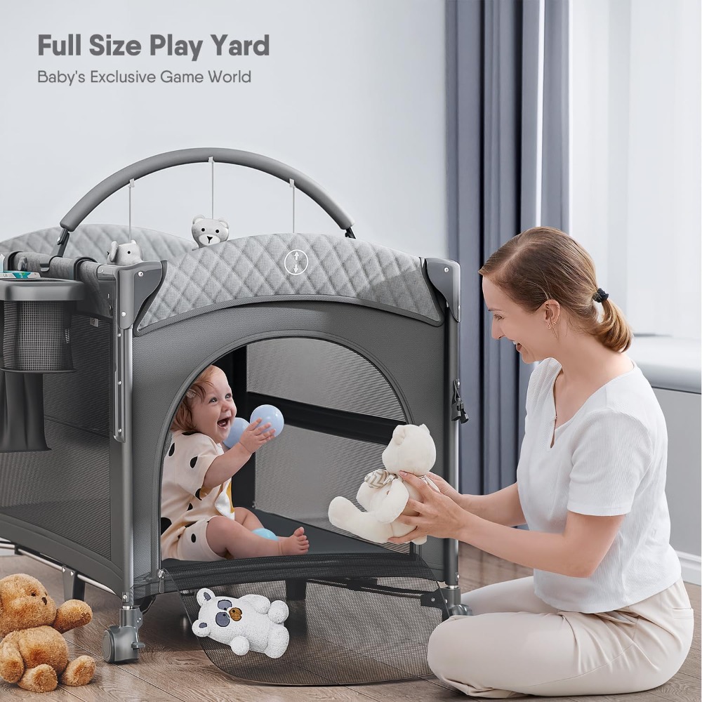 4 in 1 Baby Bassinet, Pack and - Bassinet Bedside Sleeper recension och pris