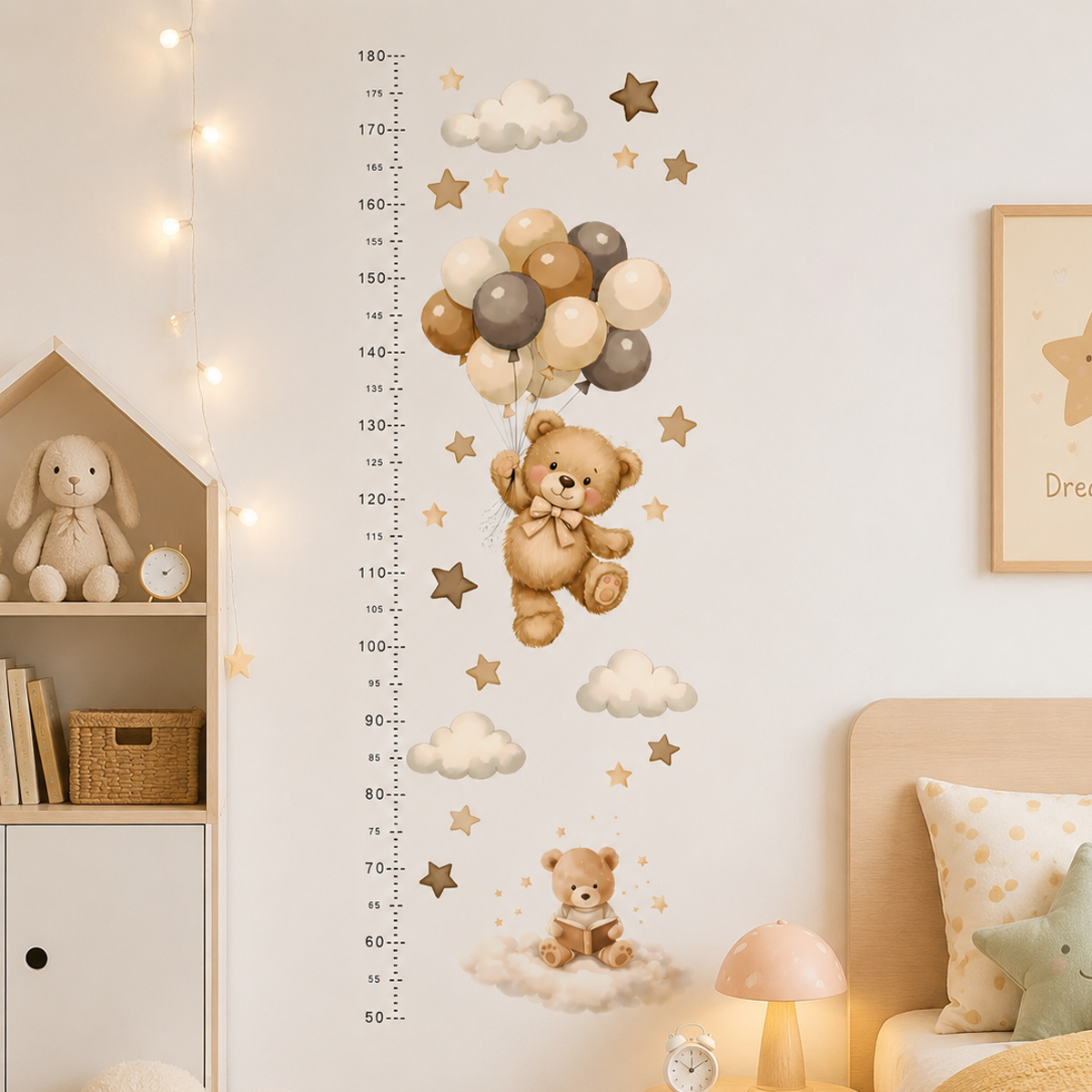 Bohemia Cute Bear Height Chart - Baby Nursery Labels recension och pris