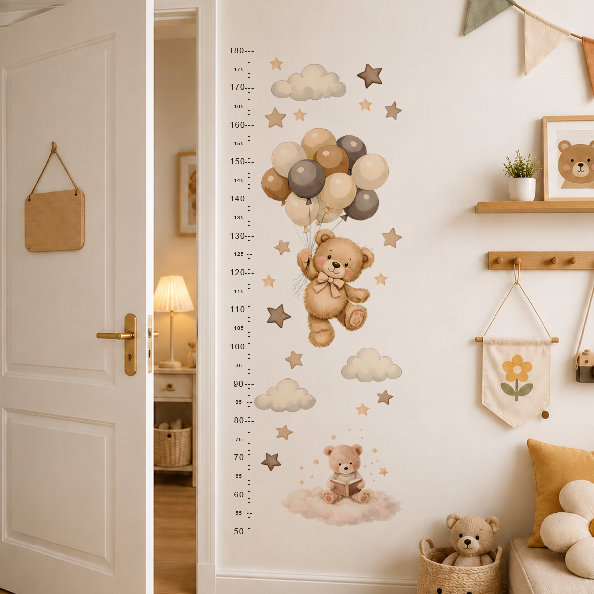 Bohemia Cute Bear Height Chart - Baby Nursery Labels recension och pris