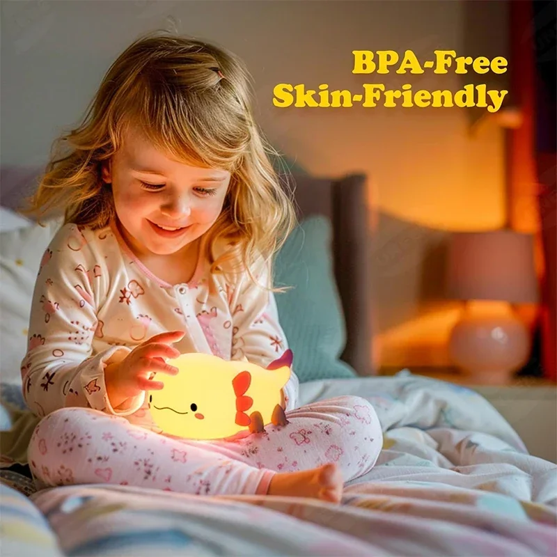 Cute Axolotl Night Light Silic - Baby Nursery Lamp recension och pris