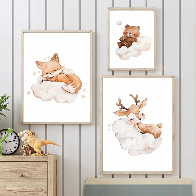 1pc framelessCartoon Cloud Ani - Baby Nursery Picture Frames recension och pris