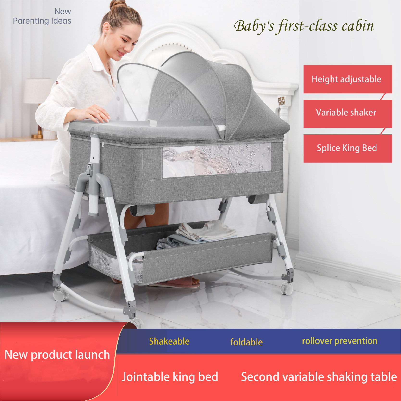 Multifunctional Newborn Baby B - Bassinet Bedside Sleeper recension och pris