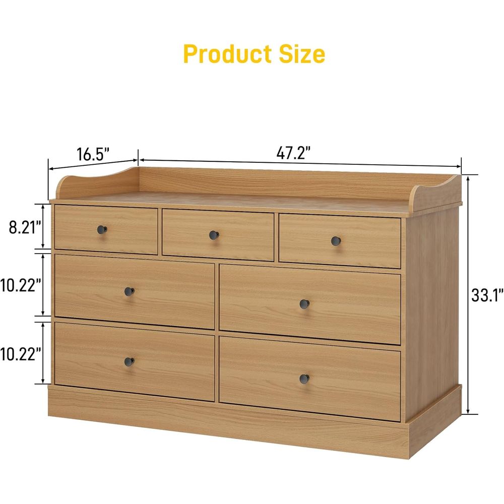 7-Drawer Kids Dresser, Changin - Baby Nursery Chest Of Drawers recension och pris