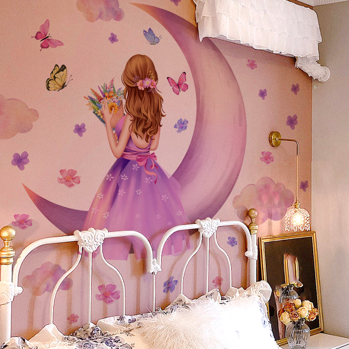 Large Girl Vinyl Tile Child Wa - Baby Nursery Ideas Girl recension och pris