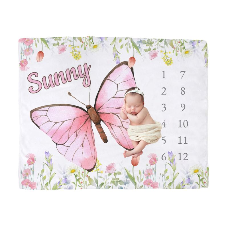 VIKAMA Watercolor Pink Butterf - Baby Nursery Unisex recension och pris