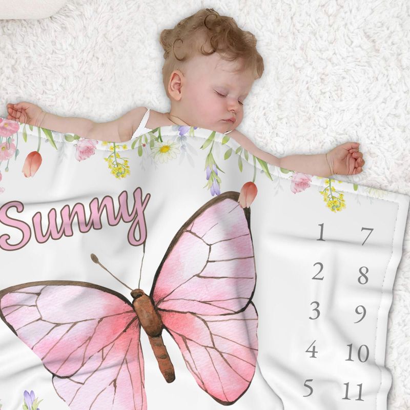 VIKAMA Watercolor Pink Butterf - Baby Nursery Unisex recension och pris