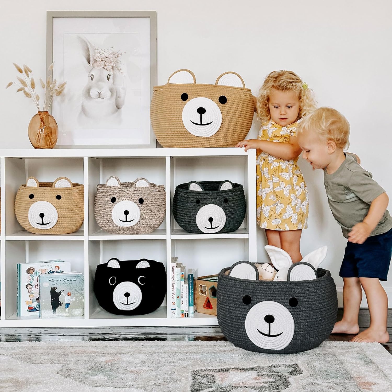 Baby Basket for Nursery, Bear  - Baby Nursery Handles recension och pris