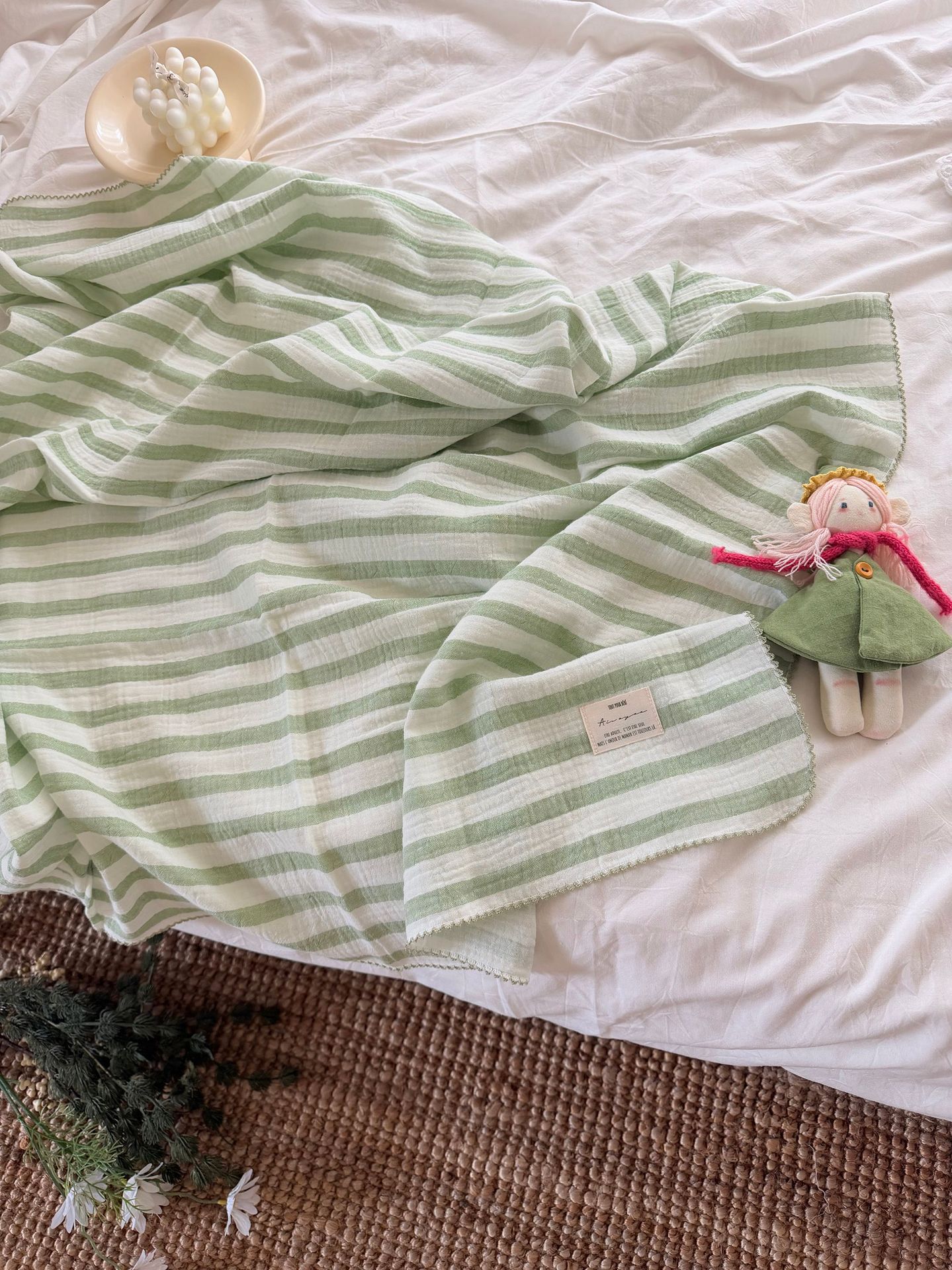Summer Muslin Baby Swaddle Bla - Baby Girl Nursery Quilt recension och pris