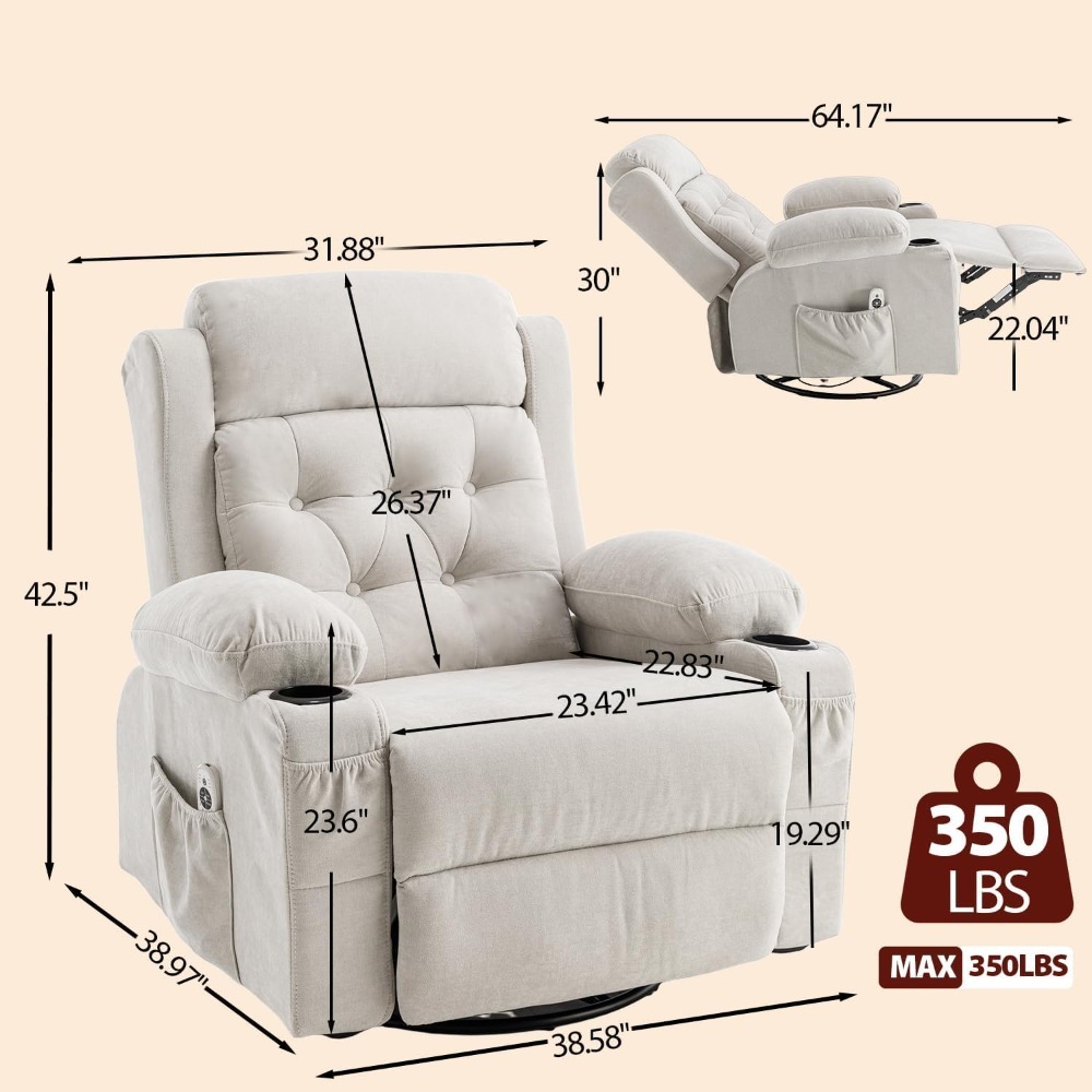 Rocker Swivel Recliner Chair w - Rocking Chair Nursery recension och pris