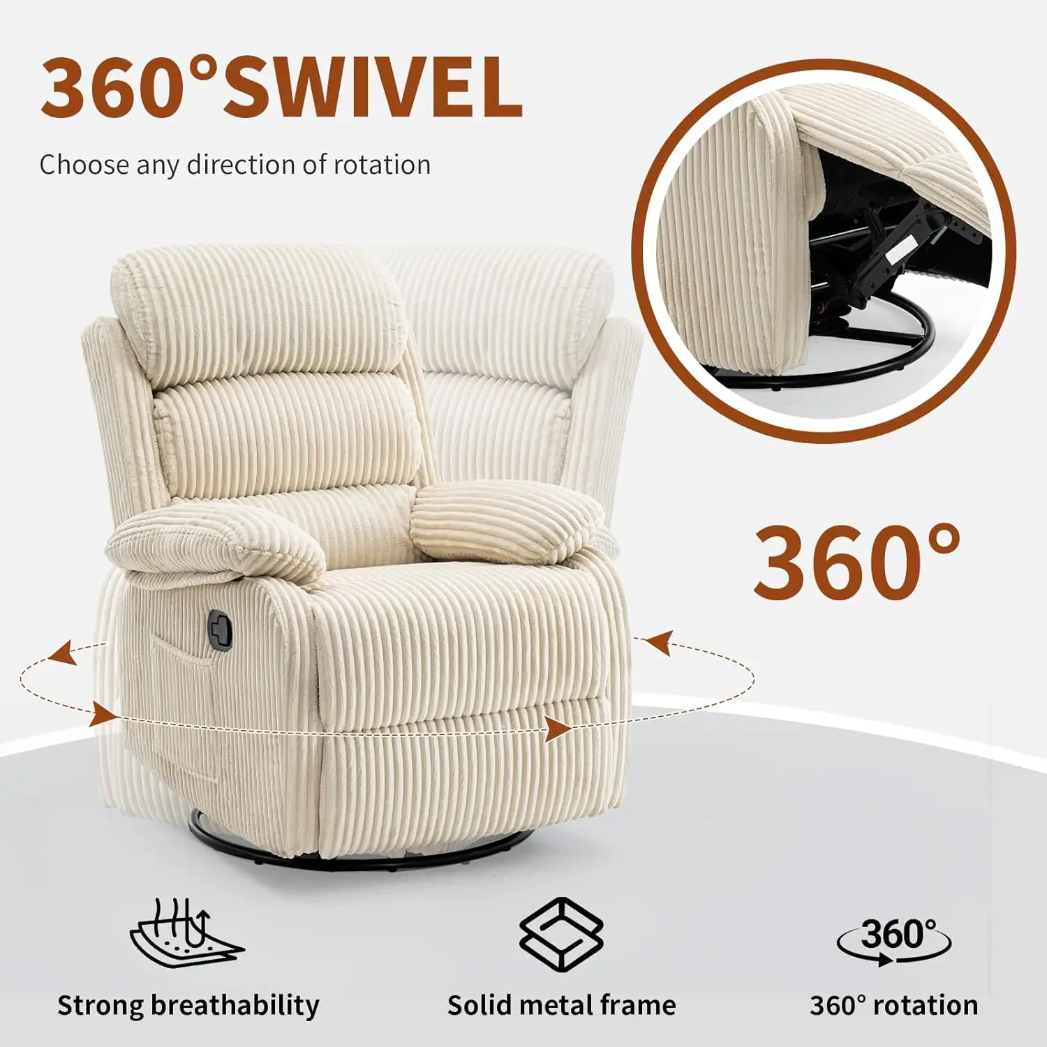 Adult 360° Rocking Recliner Ch - Rocking Chair Nursery recension och pris