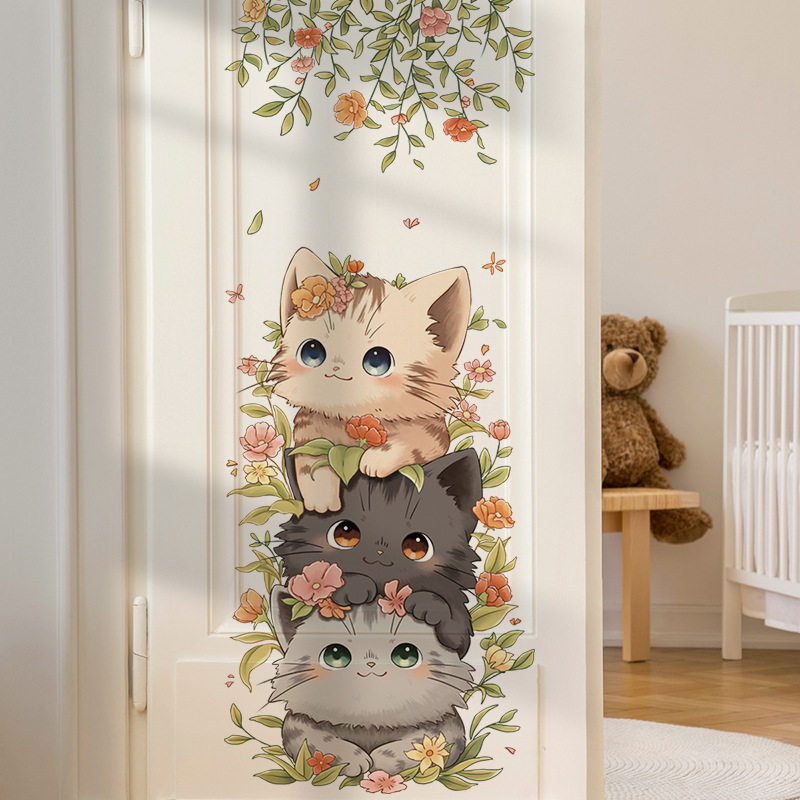Cute Cat Vinyl Child Wall Stic - Baby Nursery Ideas Girl recension och pris