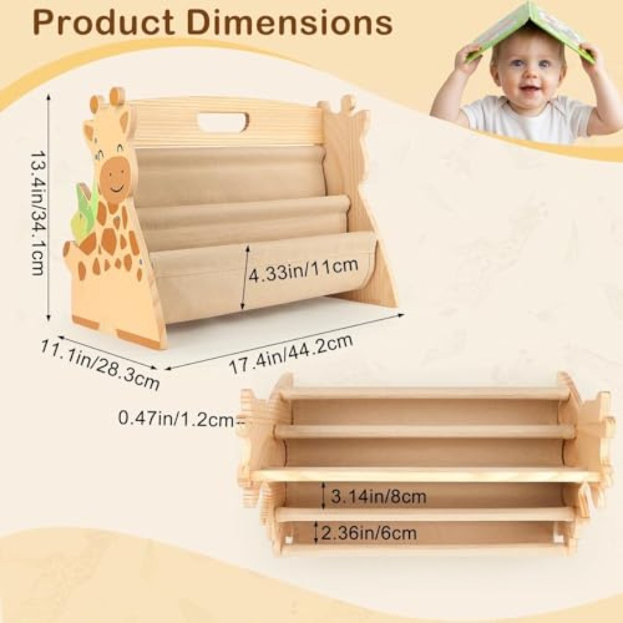 Toddler Bookshelf Double-Sided - Baby Nursery Books recension och pris