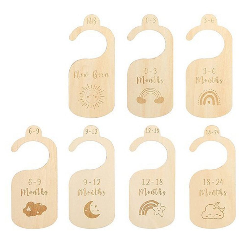 7/8Pcs Wood Baby Closet Divide - Baby Nursery Wardrobe recension och pris