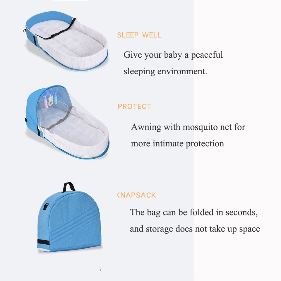 Portable Travel Baby Crib Fold - Rocking Chair Nursery recension och pris