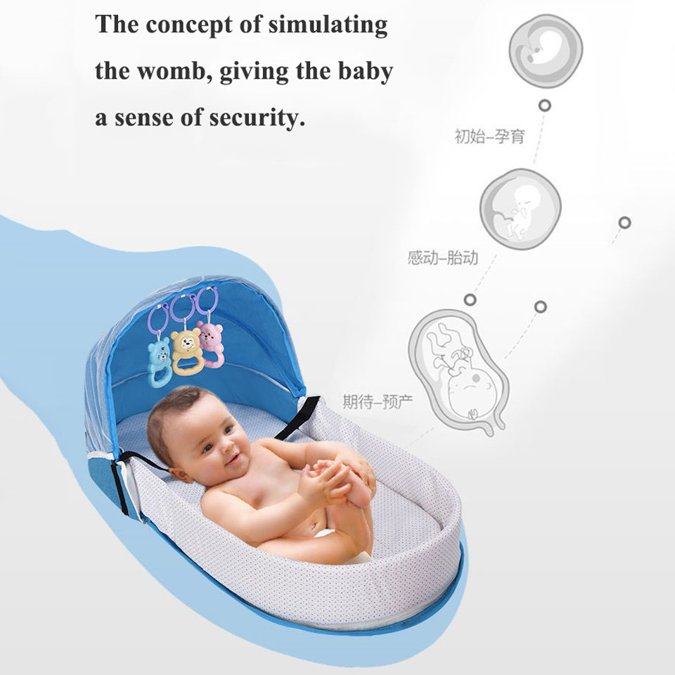Portable Travel Baby Crib Fold - Rocking Chair Nursery recension och pris