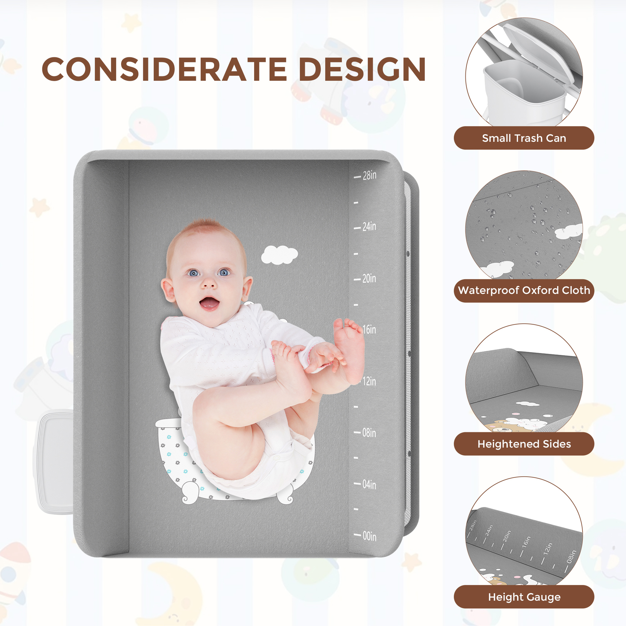 Sejoy Baby Changing Table with - Baby Nursery Organization Ideas recension och pris