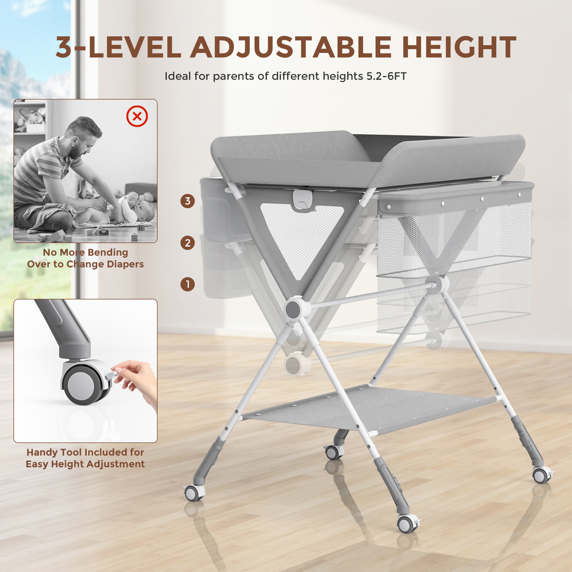 Sejoy Baby Changing Table with - Baby Nursery Organization Ideas recension och pris